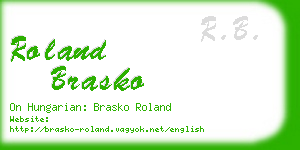roland brasko business card